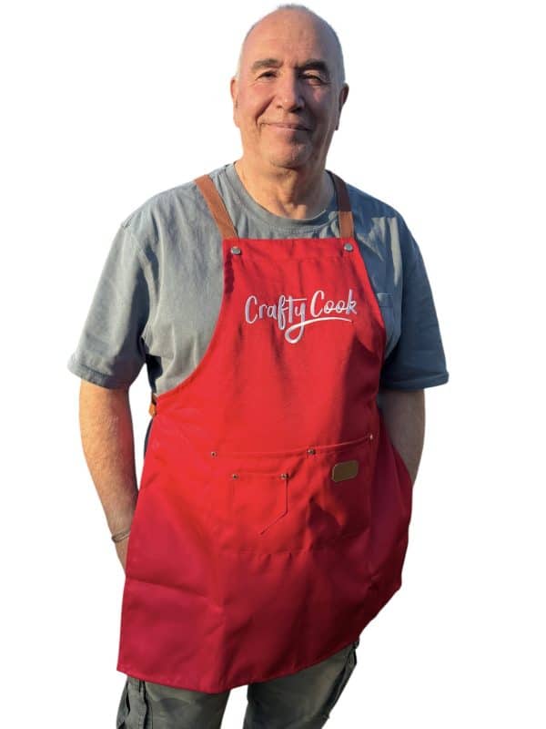 Red Crafty Cook apron