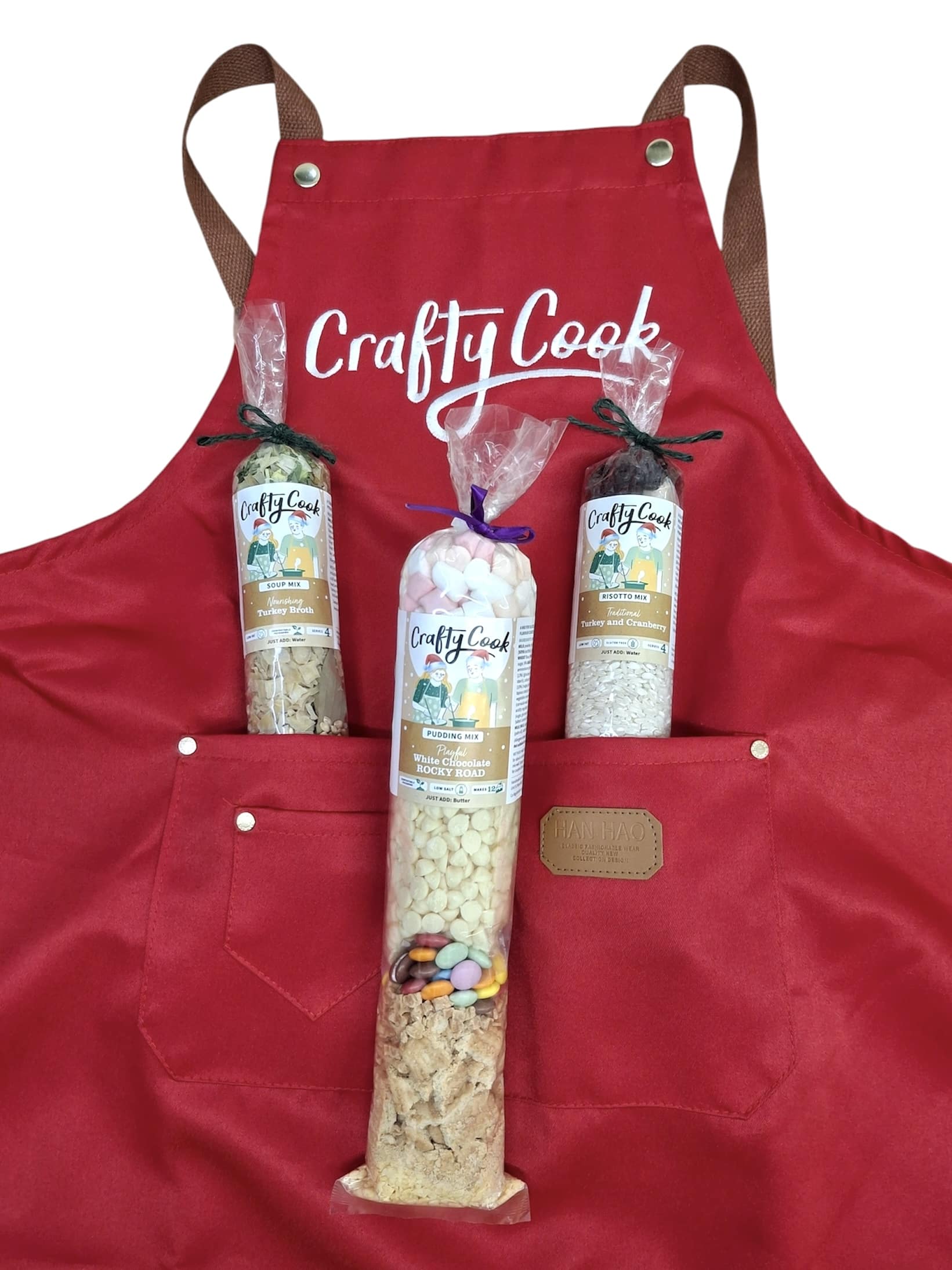 Christmas handmade foodie gifts made special with a Crafty Cook Apron