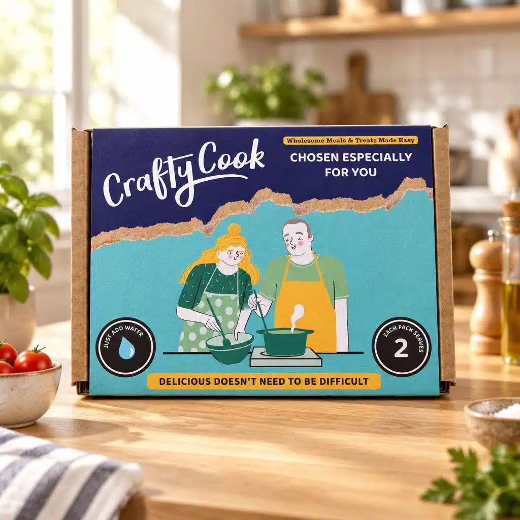 Crafty Cook, Choose your Own, or Subscription Box Just for Two. 3 tubes of savoury meals each making 2 servings