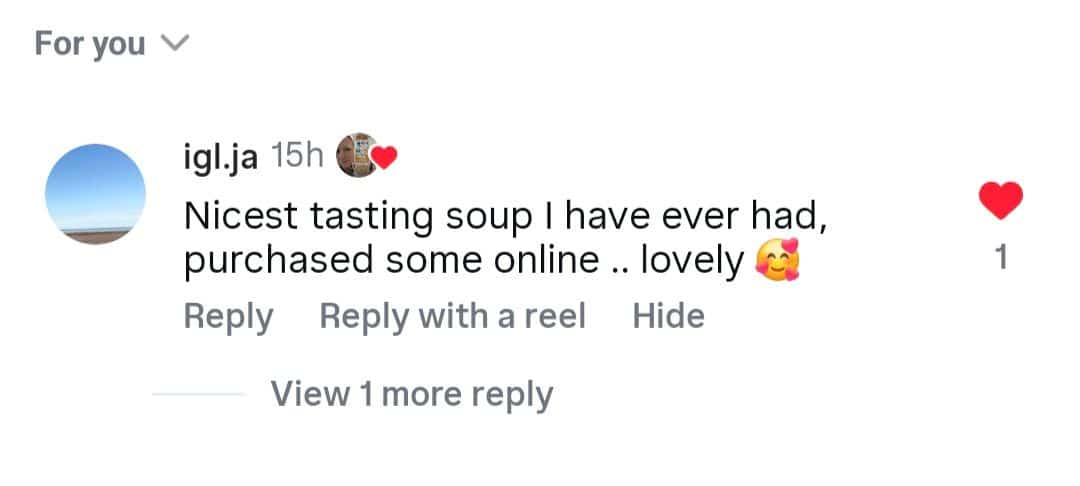 Customer Review on Crafty Cook Instagram