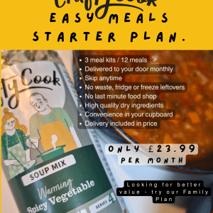 Easy Meals Starter Plan, 3 packs/12 meals monthly delivered to your door