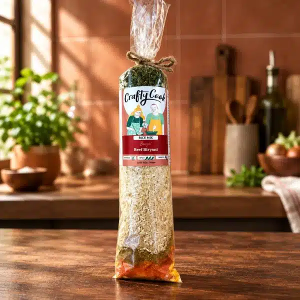 Beef Biryani Rice Mix by Crafty Cook. Meal kits made for easy fuss free cooking