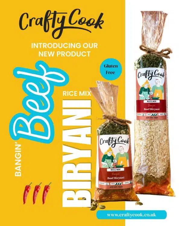 Beef Biryani Rice Mix by Crafty Cook. Meal kits made for easy fuss free cooking