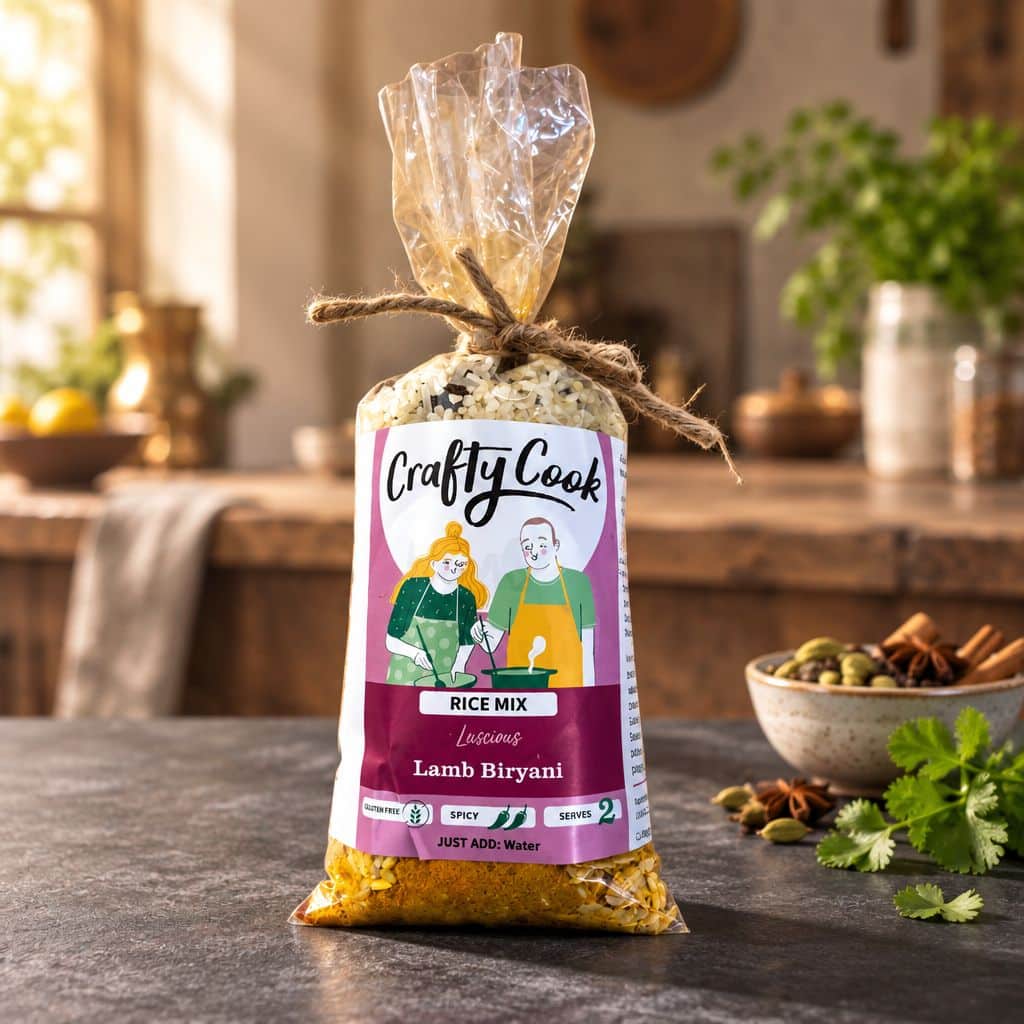 Lamb Biryani Rice Mix by Crafty Cook. Meal kits made for easy fuss free cooking