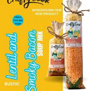 Lentil and Smoky Bacon Flavour Soup Mix by Crafty Cook. Meal kits made for easy fuss free cooking