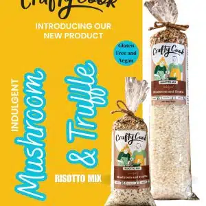 Mushroom and Truffle Risotto Mix by Crafty Cook. Meal kits made for easy fuss free cooking